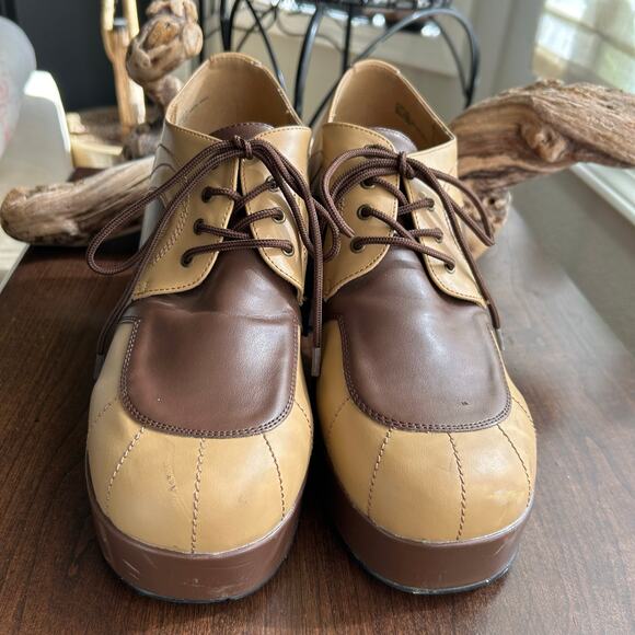 Funtasma Brown Platform 70s Hippie Disco Party Costume Shoes men’s size 10/11 - Picture 10 of 11